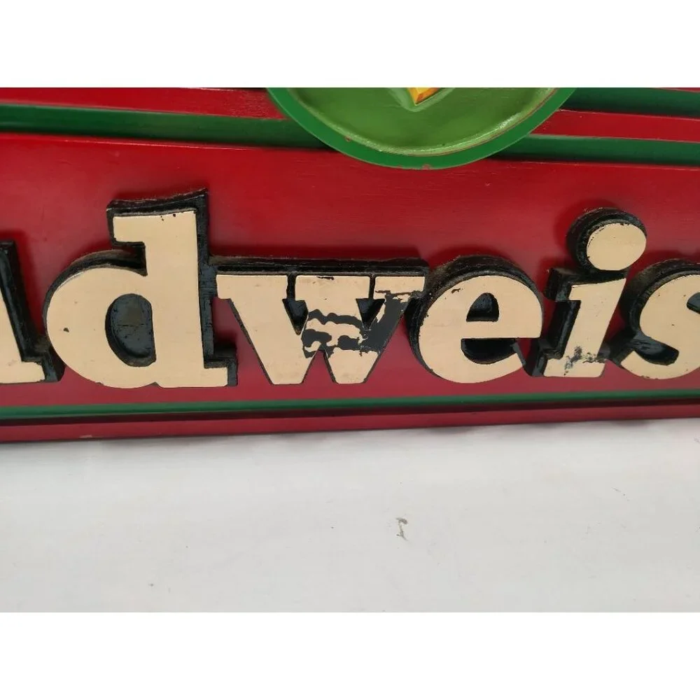 Budweiser 2000 Anheuser-Busch Inc. Red & Green Bar Store Beer Bottle Caddy/Displ